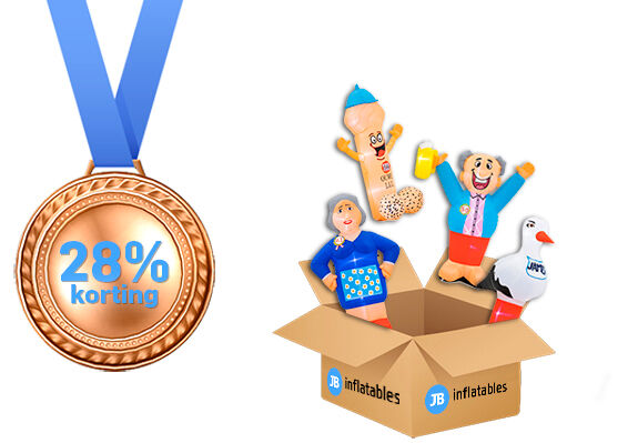 Opblaasbare Feestobjecten indoor actiepakket brons kopen